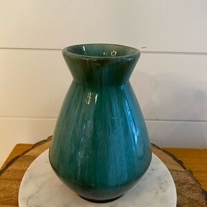 Mid Century Modern Blue Mountain Pottery Mid Size Ceramic Vase Drip Glaze